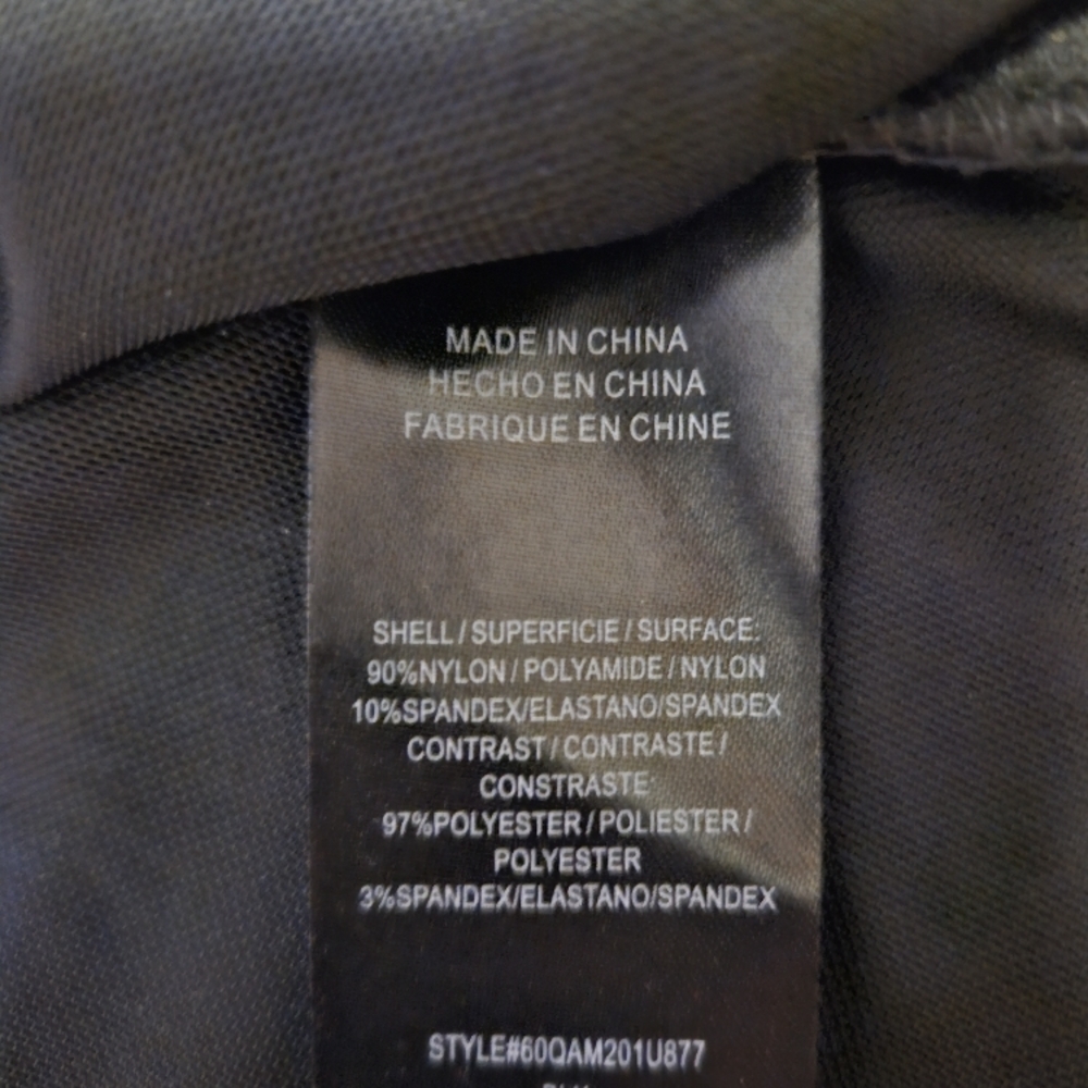 Bebe Black Button-Up Blouse with Gold Accents - Picture 4 of 5